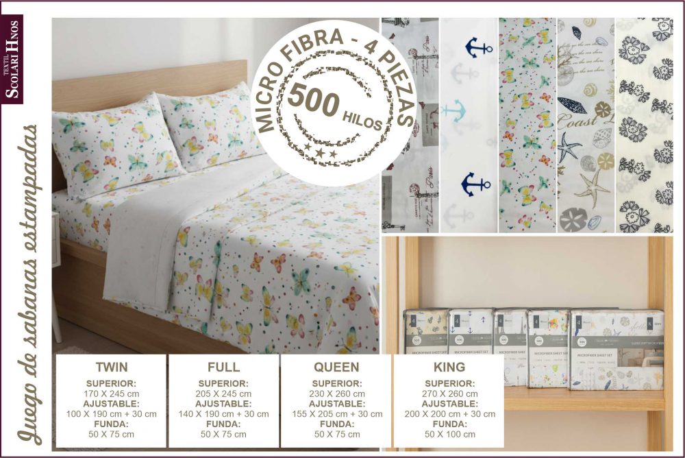 SABANA MICROF. 90gsm - 4-KING *500HQ C/U